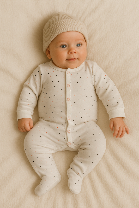 Enterito Clásico Blanco/Lunares