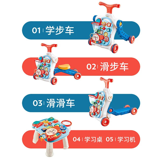 Caminador Andador Correpasillo Scooter para Bebé Musical 4 En 1