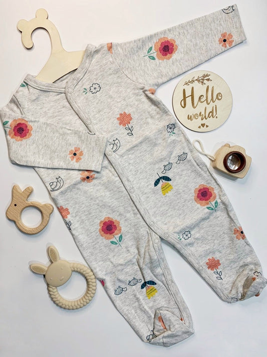 Enterito Clásico Gris (Flores)🌺