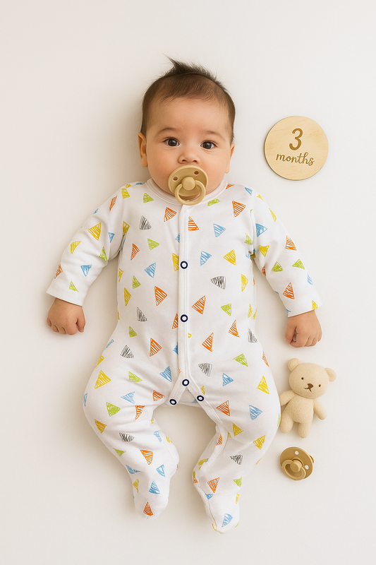 Enterito Clásico Blanco con triángulos