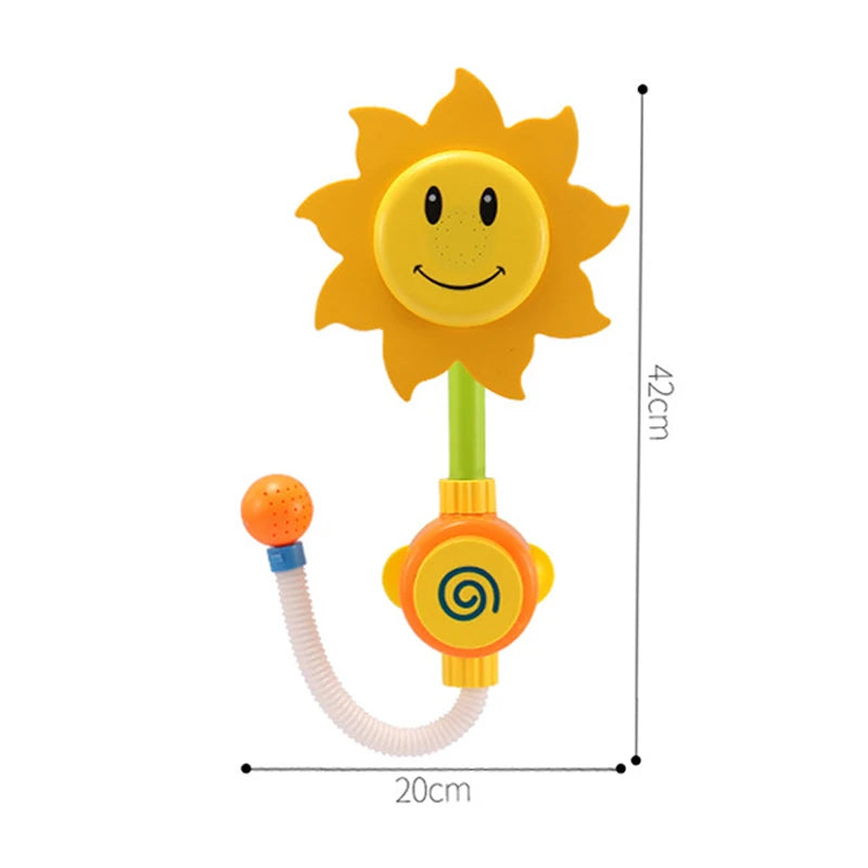 Juguete de baño para niños con forma de girasol para bañera y ducha
