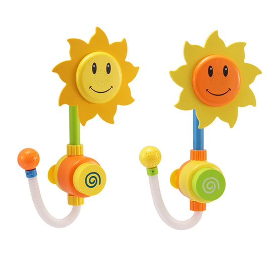 Juguete de baño para niños con forma de girasol para bañera y ducha