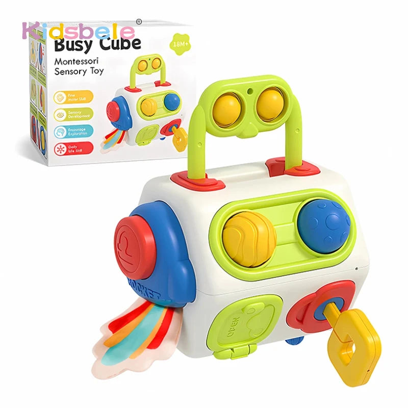 Cubo de actividades 9 en 1 para bebés juguete Montessori