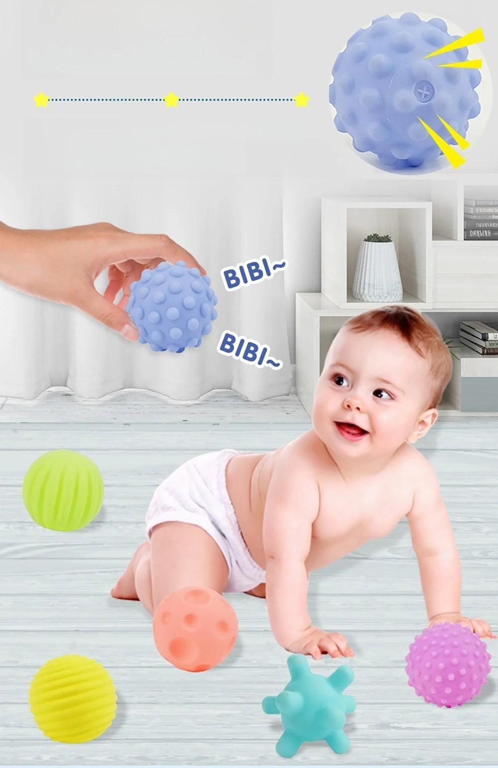 Juego de Pelotas texturizadas de 6 piezas