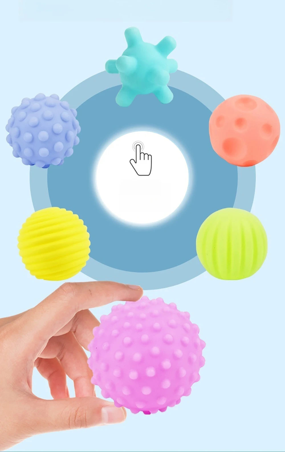 Juego de Pelotas texturizadas de 6 piezas