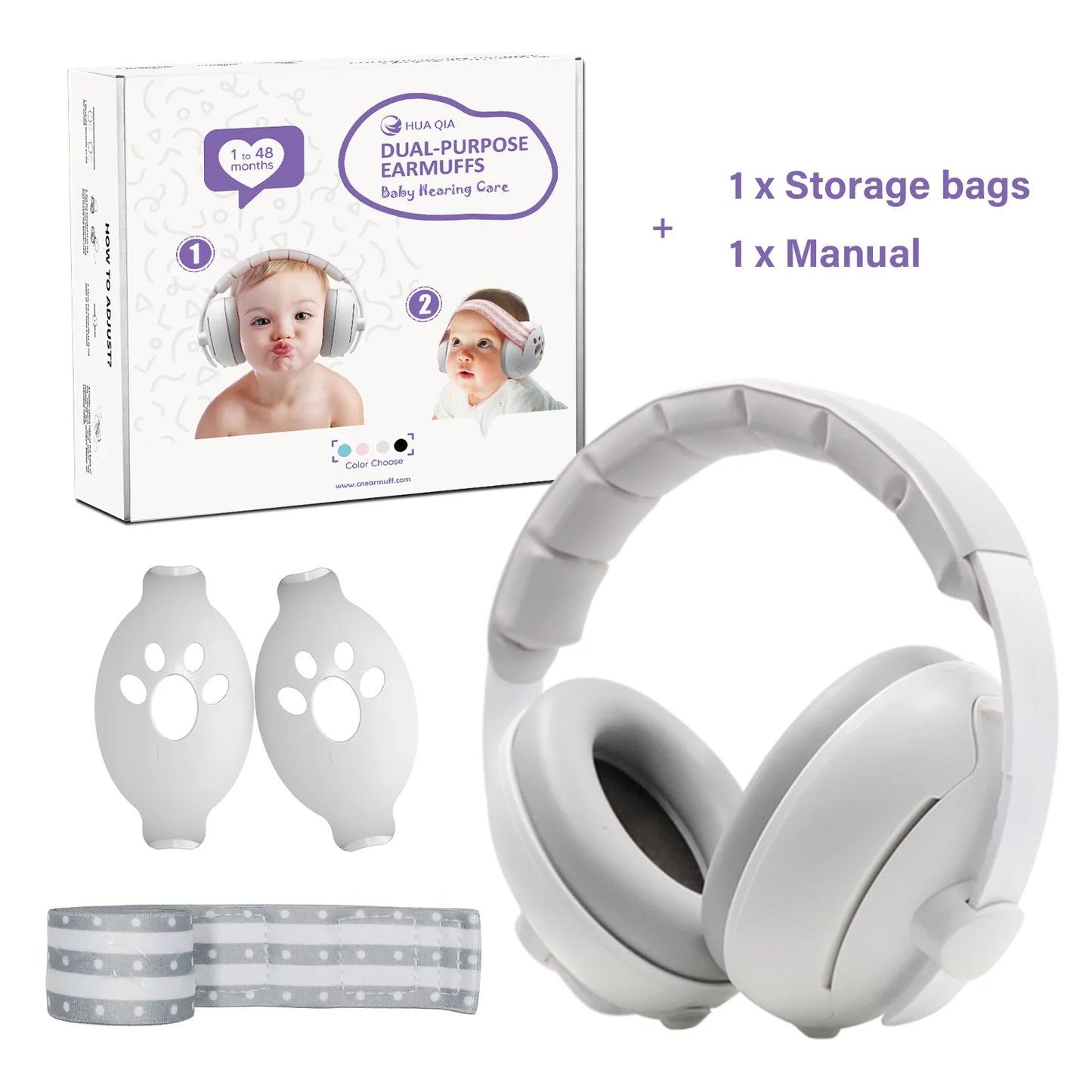 Diademas para Protección auditiva para bebés 2 en 1
