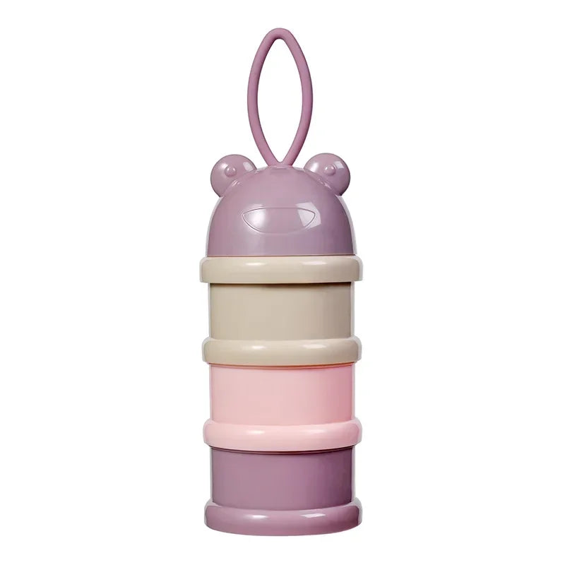 Dispensador de leche en polvo portátil giratoria 3 niveles