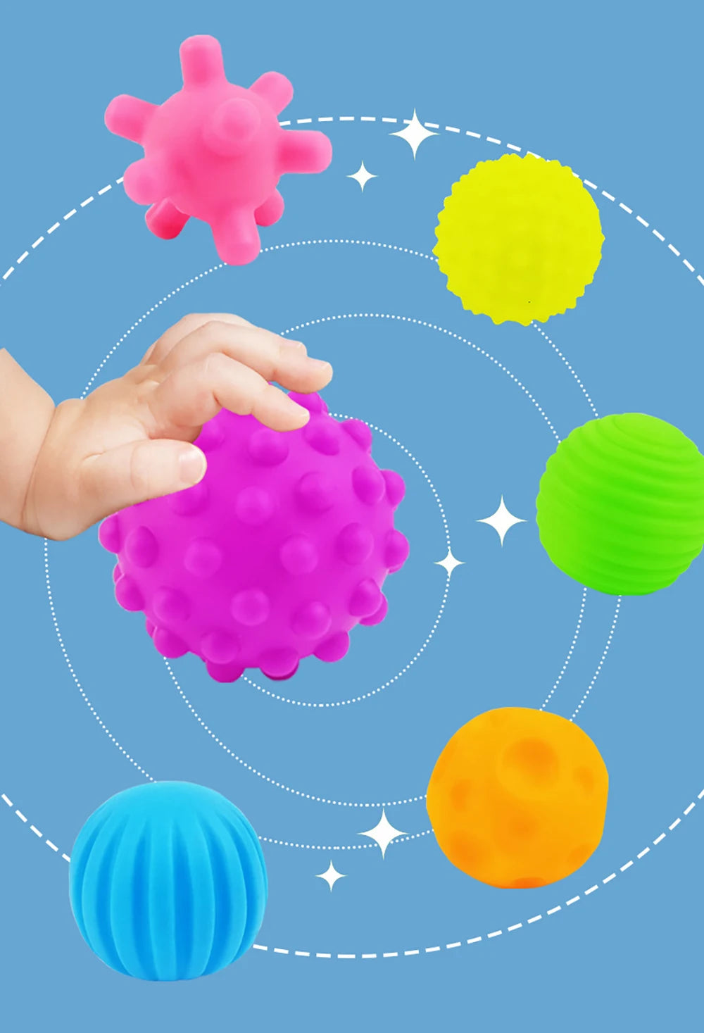 Juego de Pelotas texturizadas de 6 piezas
