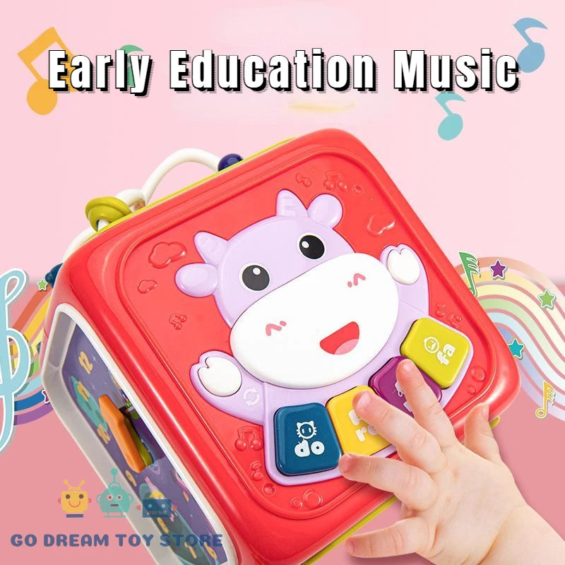 Cubo Musical Clasificador de formas para bebés 6 en 1