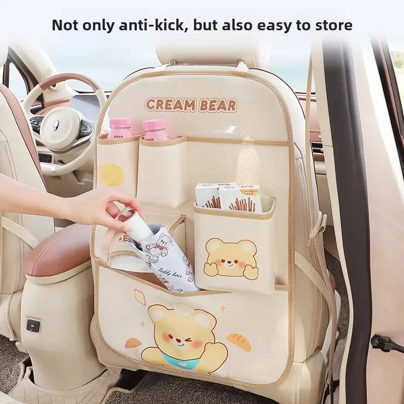 Organizador de Cuero para el respaldo del asiento trasero del auto