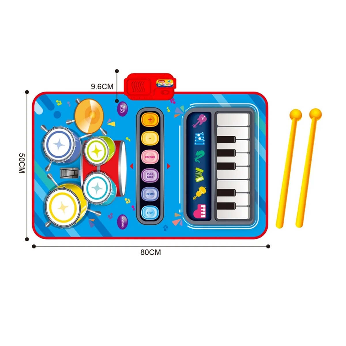 Alfombra musical electrónica multifuncional 2 en 1 para niños