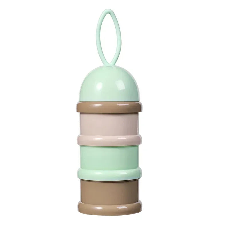 Dispensador de leche en polvo portátil giratoria 3 niveles