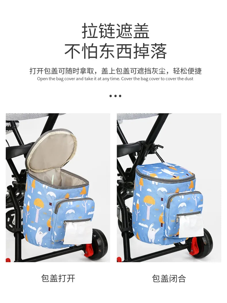 Stroller Organizer Bags Mummy Large Capacity Travel Hanging Bag Bottle Holder Pram Diaper Bags Baby Stroller Accessories Gifts
