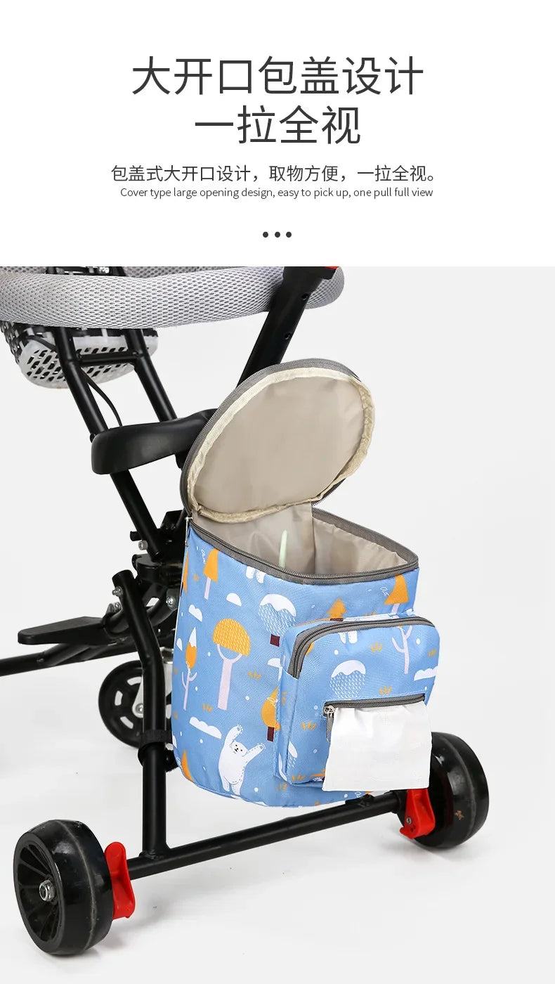 Stroller Organizer Bags Mummy Large Capacity Travel Hanging Bag Bottle Holder Pram Diaper Bags Baby Stroller Accessories Gifts