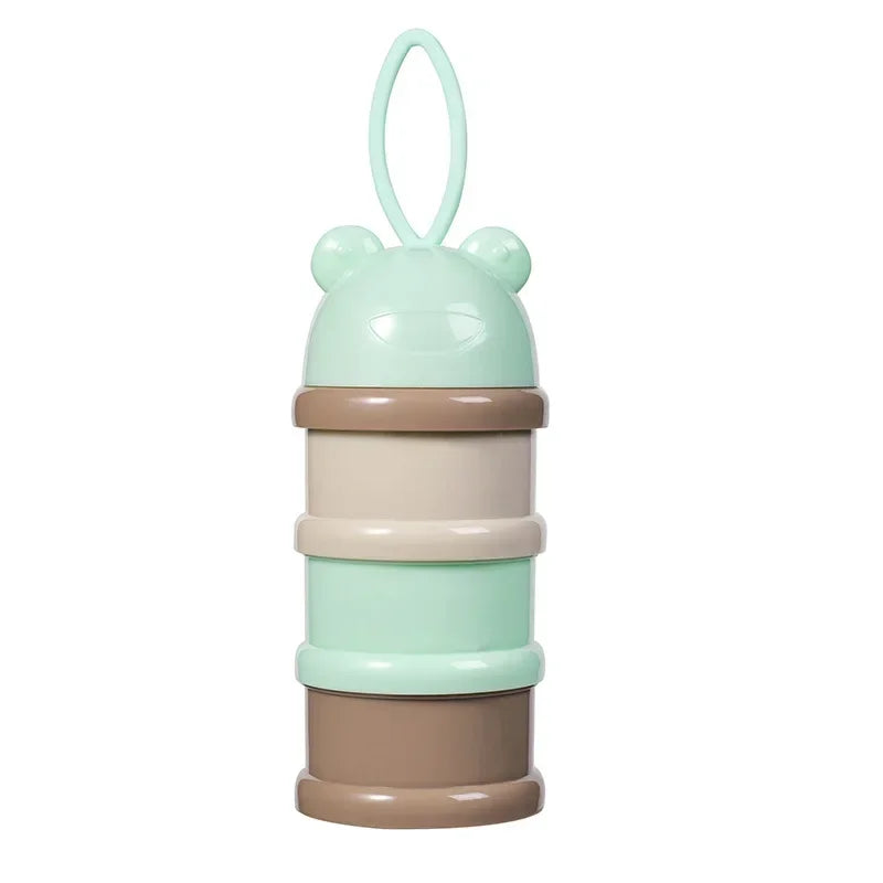 Dispensador de leche en polvo portátil giratoria 3 niveles