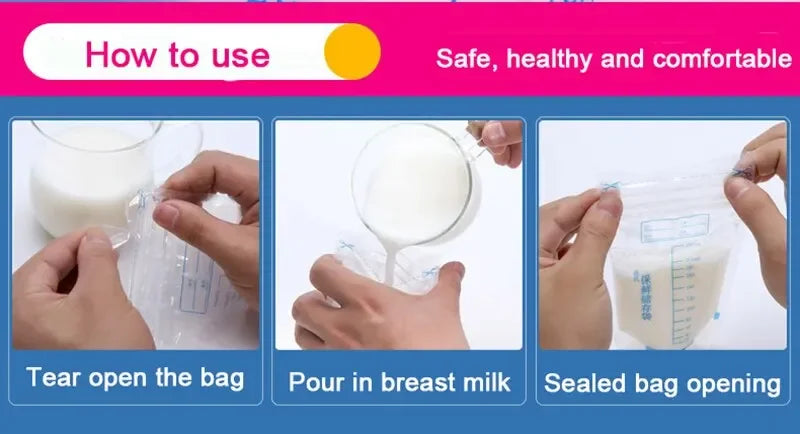 Bolsa de almacenamiento de leche materna para bebés de 250 ml 30 piezas