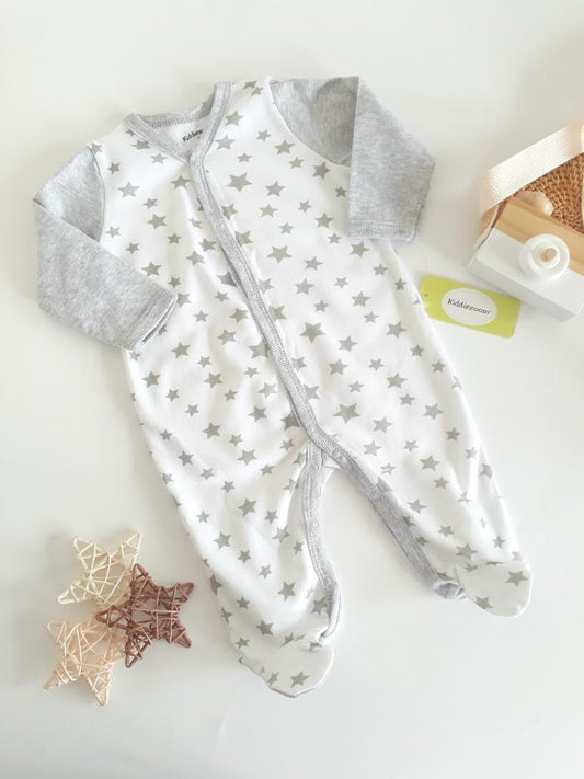 Enterito Clásico Blanco/Gris Estrellas