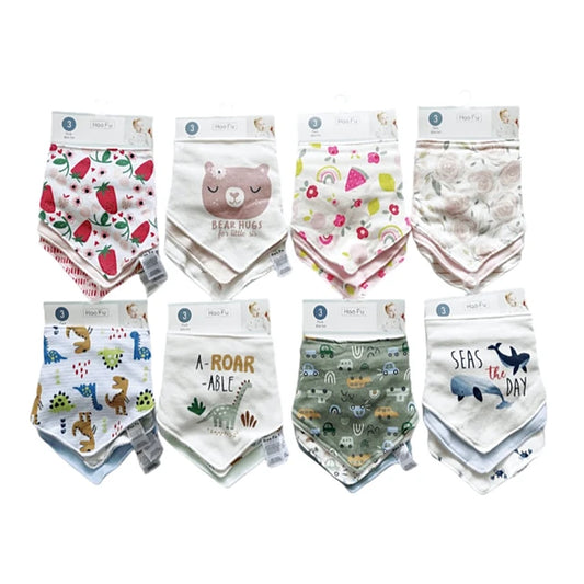 Pack de 3 Piezas Baberos Bandanas Absorbentes