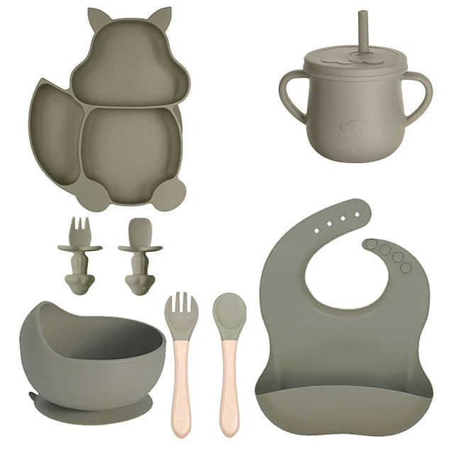 Juego de Alimentacion Complementaria Ardilla 9 pcs
