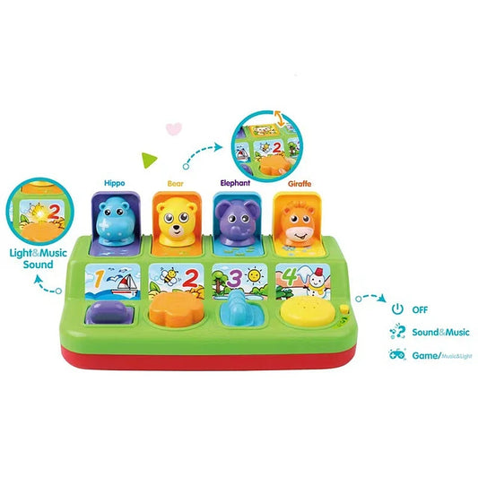 Juguete Pop Up Musical Estimulación Con Luces de Colores