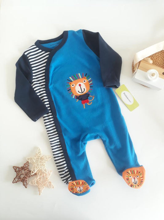 Enterito Clásico Azul Rayas Blancas Leoncito