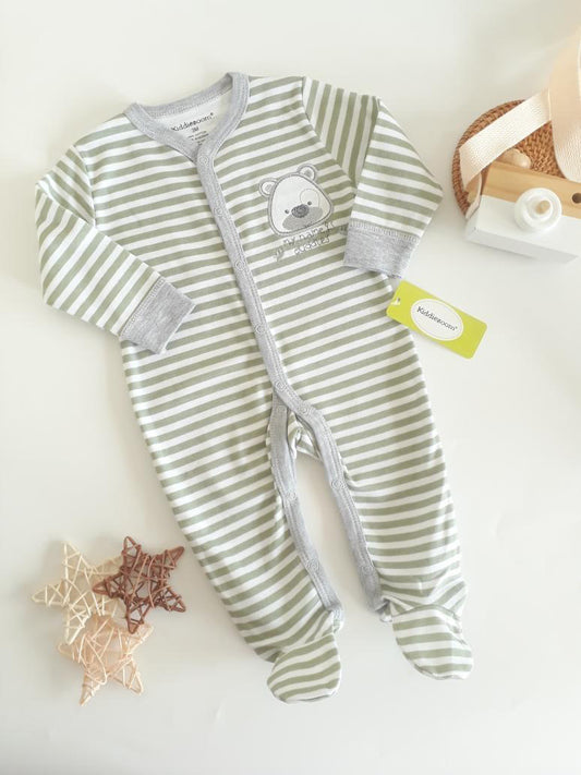 Enterito Clásico Gris rayas blancas Osito