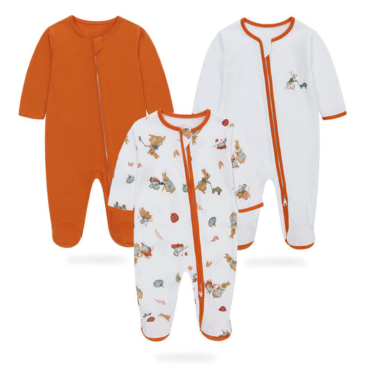 Pack 3 Enteritos Diseño Cremayera/Cubre Pies