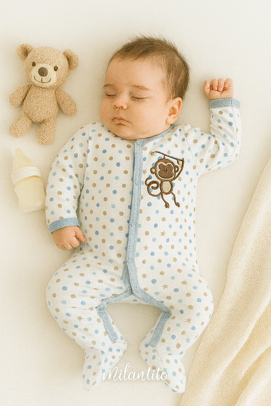 Enterito Clásico Puntitos Celeste Monkey