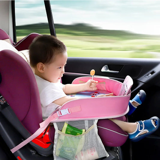 Mesa portátil extraible, soporte Asiento de coche de bebé de dibujos animados
