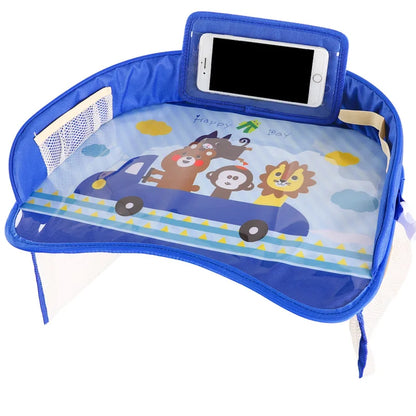 Mesa portátil extraible, soporte Asiento de coche de bebé de dibujos animados