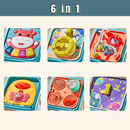 Cubo Musical Clasificador de formas para bebés 6 en 1