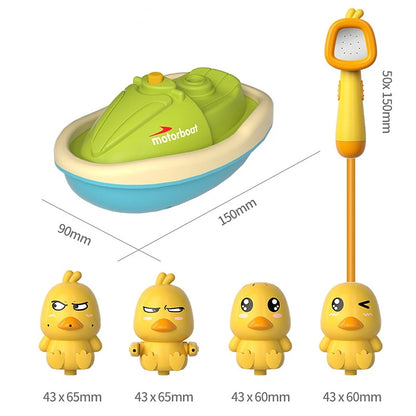 Juguetes de baño para bebés, pato eléctrico, rociador de agua