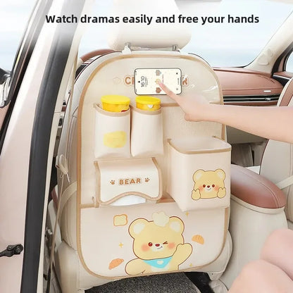 Organizador de Cuero para el respaldo del asiento trasero del auto