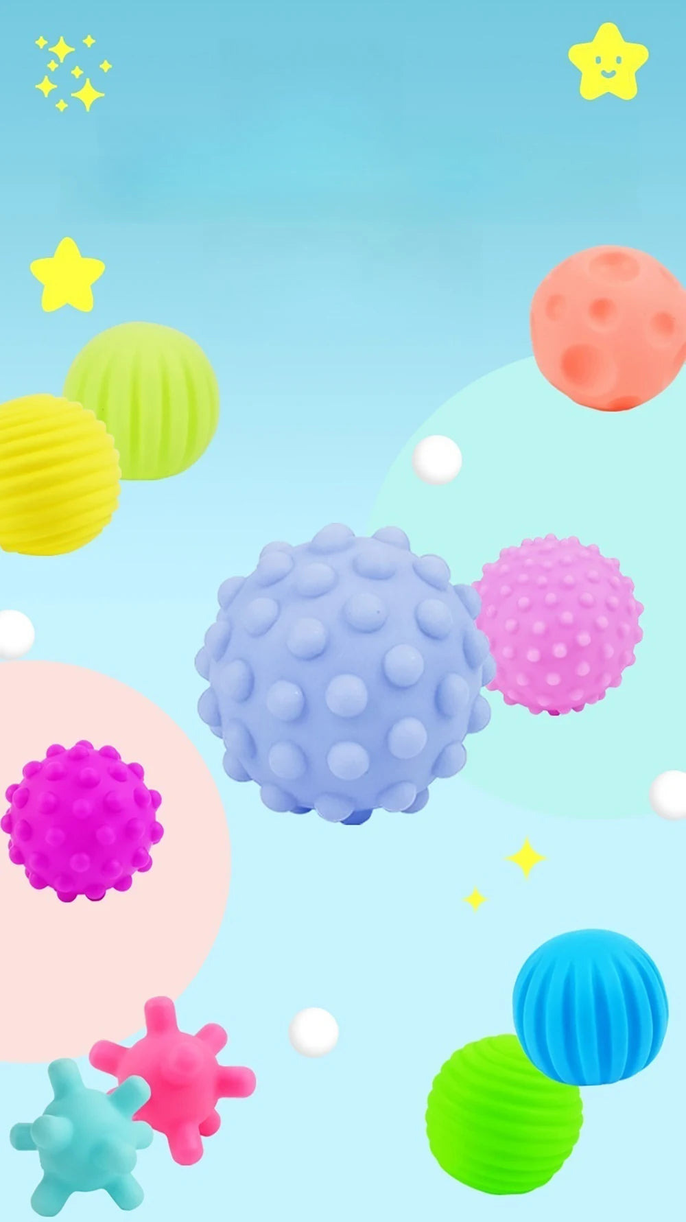 Juego de Pelotas texturizadas de 6 piezas