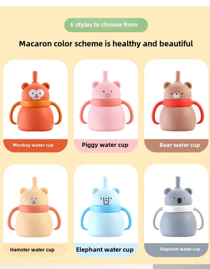 Vaso de Silicona con asas forma de animalitos
