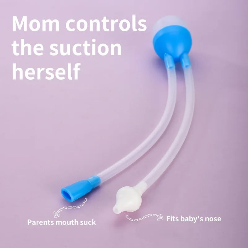 Aspirador Nasal de silicona para bebés de 3 piezas con pinzas y juego de cepillos