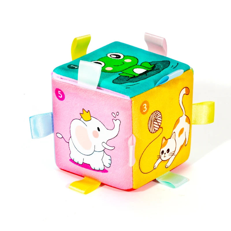 Cubo con luz y música para bebés, juguete educativo con sensor de gravedad, relajante