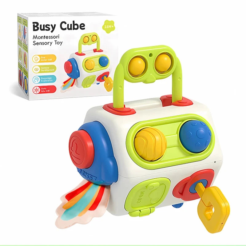 Cubo de actividades 9 en 1 para bebés juguete Montessori