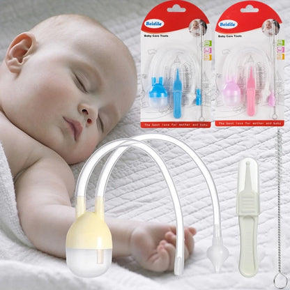 Aspirador Nasal de silicona para bebés de 3 piezas con pinzas y juego de cepillos
