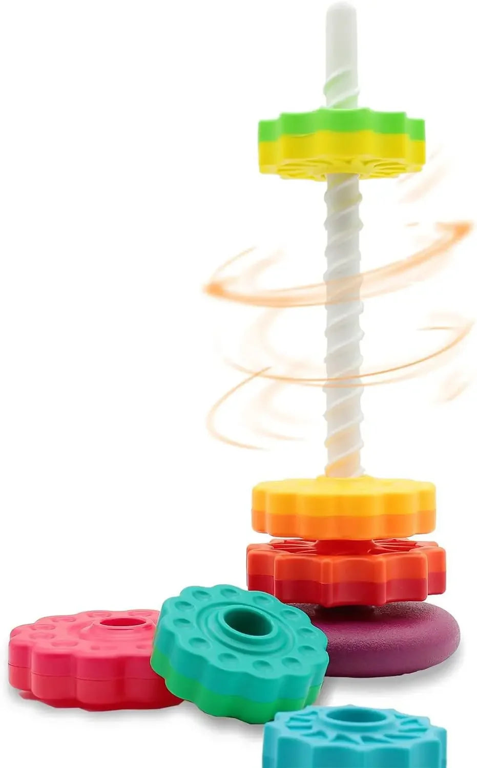 Torre Giratoria Colorida Anillo juguete Montessori