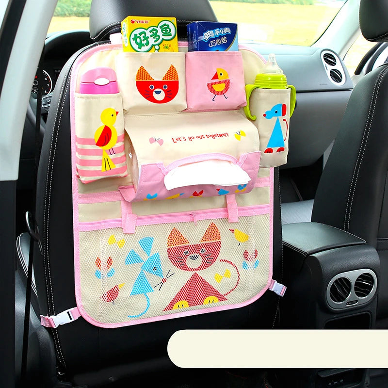 Bolsa de almacenamiento con respaldo para asiento de coche