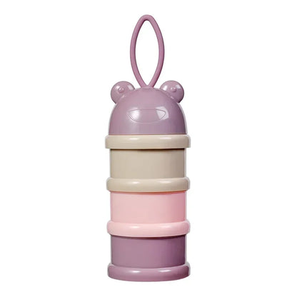 Dispensador de leche en polvo portátil giratoria 3 niveles