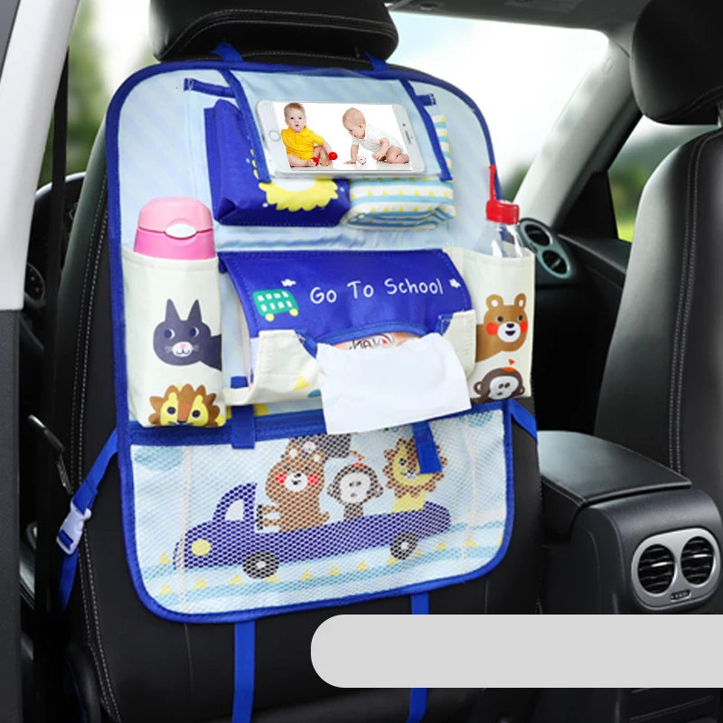 Bolsa de almacenamiento con respaldo para asiento de coche