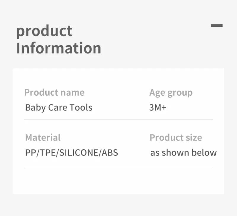 Aspirador Nasal de silicona para bebés de 3 piezas con pinzas y juego de cepillos
