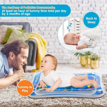 Colchoneta inflable para bebé, juego acuático, cojín suave para tiempo boca abajo