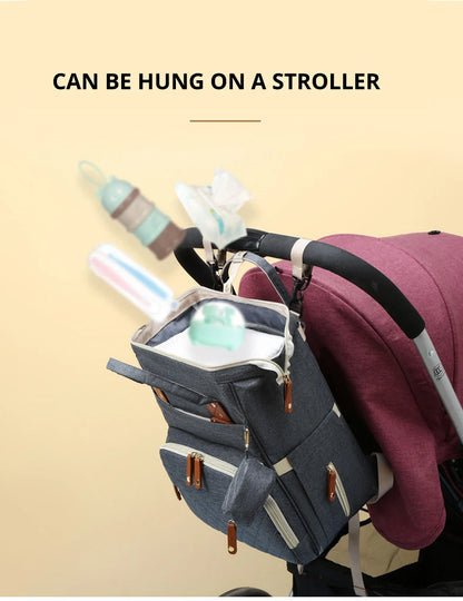 Bolsa de pañales Impermeable con porta USB de Gran capacidad