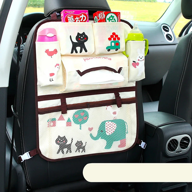 Bolsa de almacenamiento con respaldo para asiento de coche