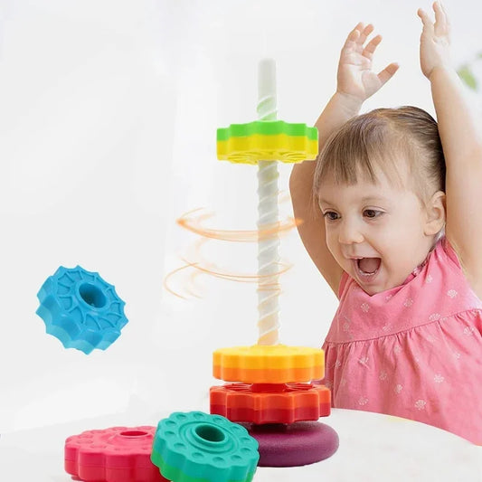 Torre Giratoria Colorida Anillo juguete Montessori