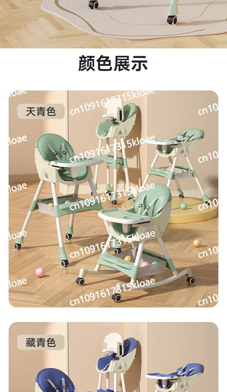 Silla de bebé plegable multifuncional para comer portátil