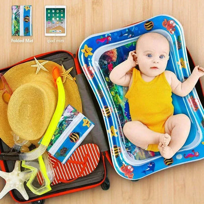 Colchoneta inflable para bebé, juego acuático, cojín suave para tiempo boca abajo